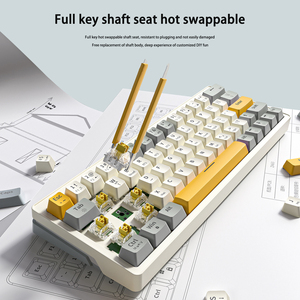 PCTENK K63 3 Models BT+2.4G+wired Portable <strong>Keyboard</strong> Gaming Mechanical <strong>Keyboard</strong> With Hotswap Socket RGB <strong>Keyboard</strong> for Wins <strong>IOS</strong> - Product Image 3