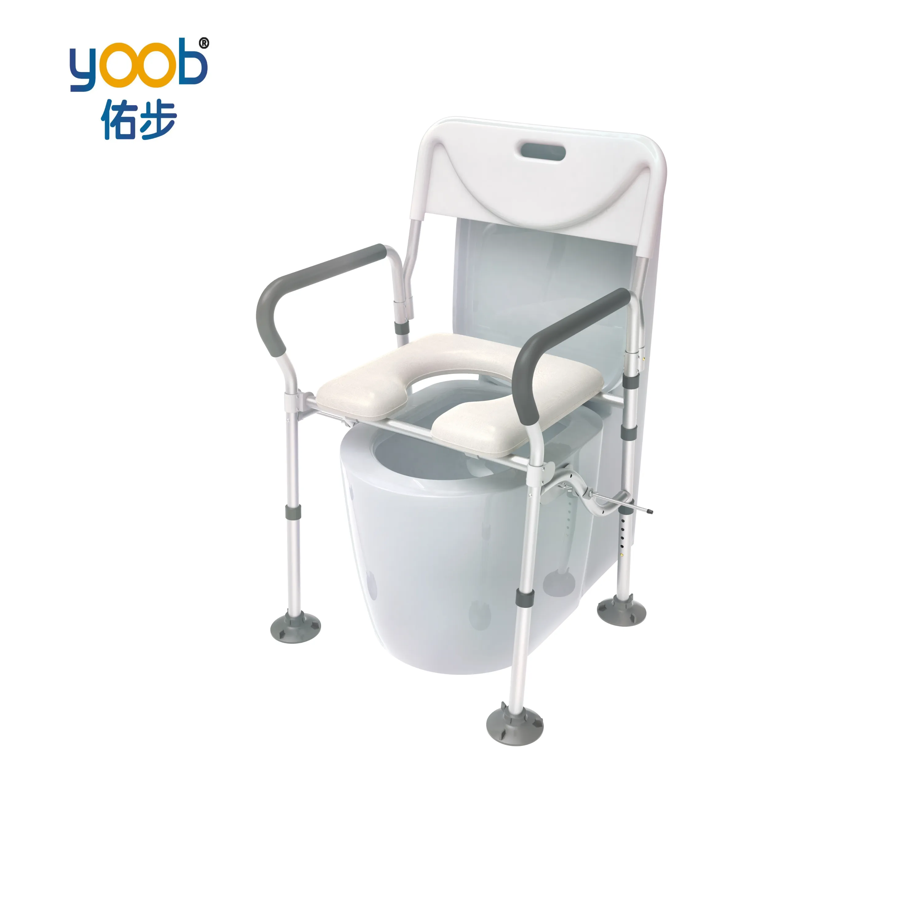 Nouveau 2023 produits hôpital médical et de santé portable hauteur réglable douche toilette commode chaise personnes âgées siège de toilette surélevé