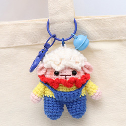 Dark blue strap pants-lamb dog head buckle