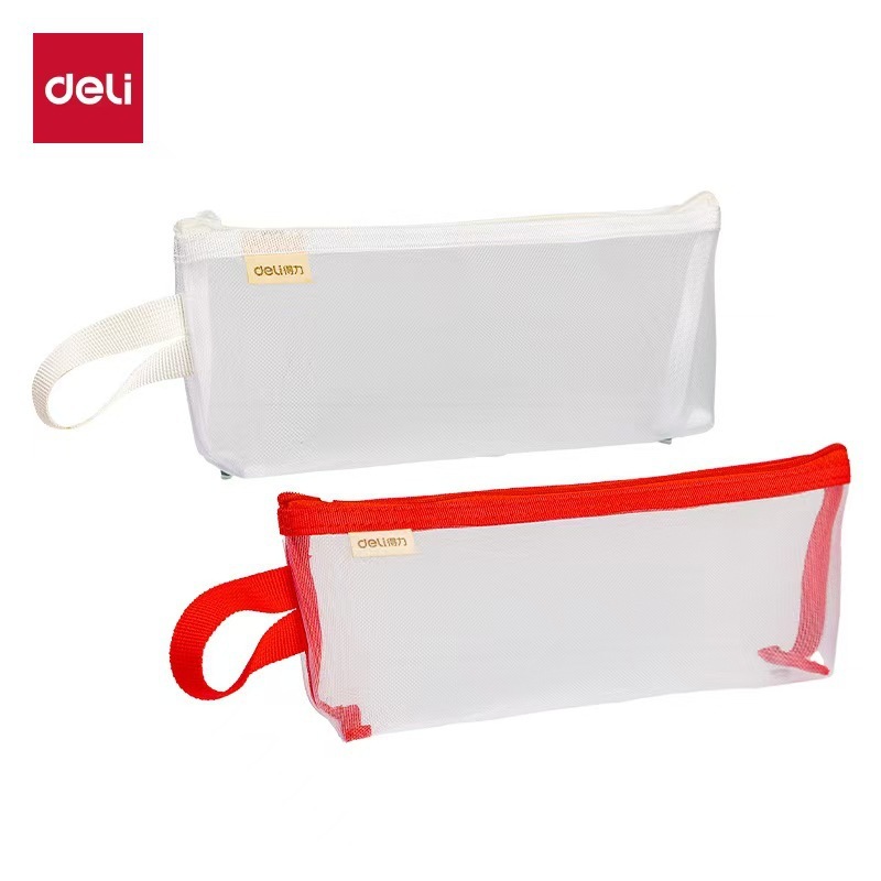 Deli BC387 Mesh Triangle Pencil Case 20*3.5*9cm (Mixed Size)
