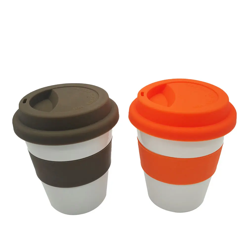 पर्यावरण के अनुकूल 350ml पुन: प्रयोज्य बांस फाइबर पानी की बोतल कप बांस फाइबर मग प्लास्टिक कॉफी