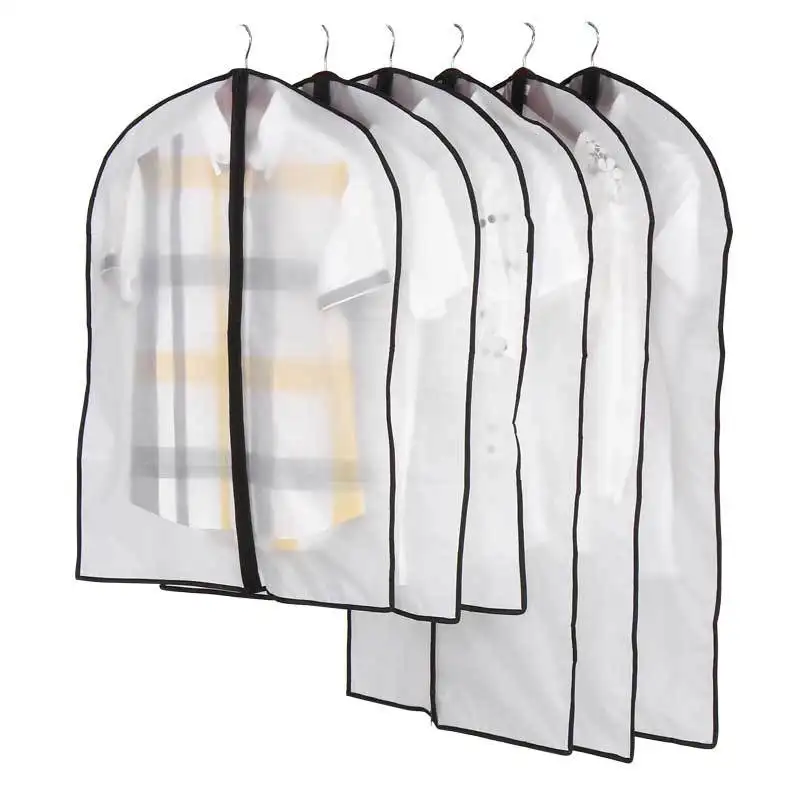 Прозрачный нетканый тканевый пылезащитный чехол с логотипом на заказ, сумки для одежды, одежда, чехлы, защита от пыли