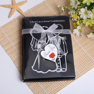 ouvre-bouteille couple en argent