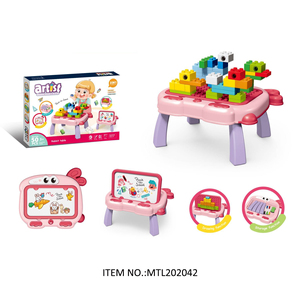 <strong>Multi</strong> <strong>Functional</strong> Building Block Toys Plastic Portable Block <strong>Table</strong> and Chair DIY Bricks Toy Sets Learning <strong>Game</strong> Study Desk - Product Image 5