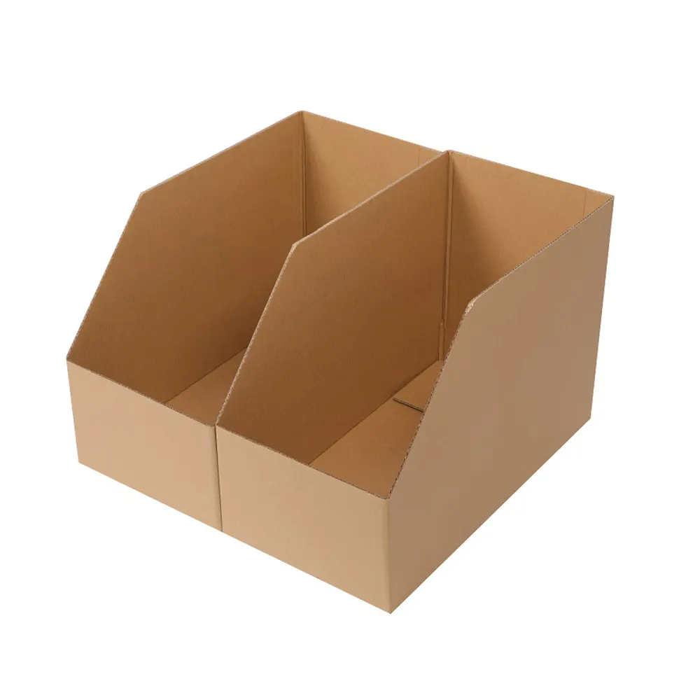 corrugated cardboard open top storage bin boxes for warehouse picking