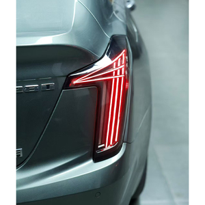 Archaic <strong>LED</strong> Lighting Back Lamp Dynamic Sequential Turn Signal Tail Lights for CADILLAC CT5 2020 - <strong>2025</strong> Clear <strong>Red</strong> Rear Lamp - Product Image 1
