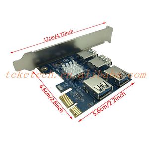 <strong>PCI</strong>-E to <strong>PCI</strong>-E Adapter 1 to 4 <strong>PCI</strong>-Express Slot 1x to 16x USB 3.0 Riser PCIe Converter Pcie riser - Product Image 6