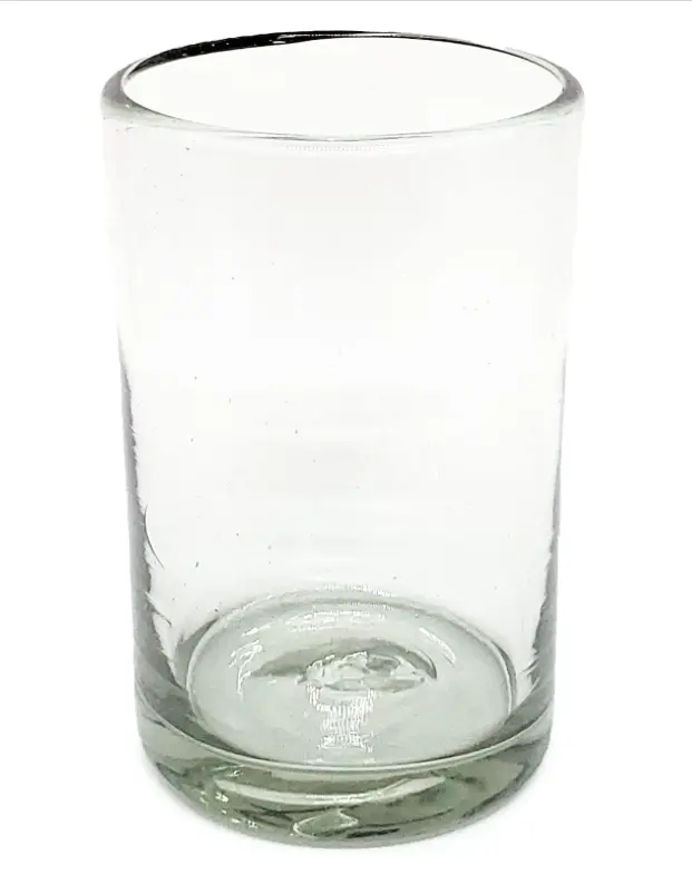 Vasos transparentes de 14 oz sin plomo de vidrio reciclado (juego de 6)