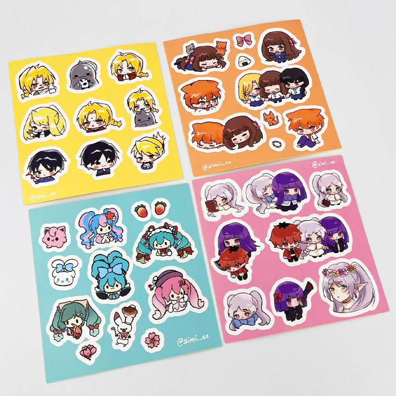 Hojas de pegatinas negras