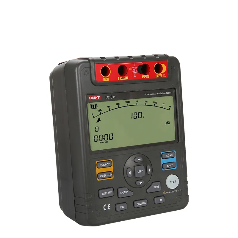 UNI-T UT511 Digitaler Dämmungswiderstandstester Megohmmeter Niedrigohm Ohmmeter Voltmeter automatische Reichweite 1000 V LCD Bac