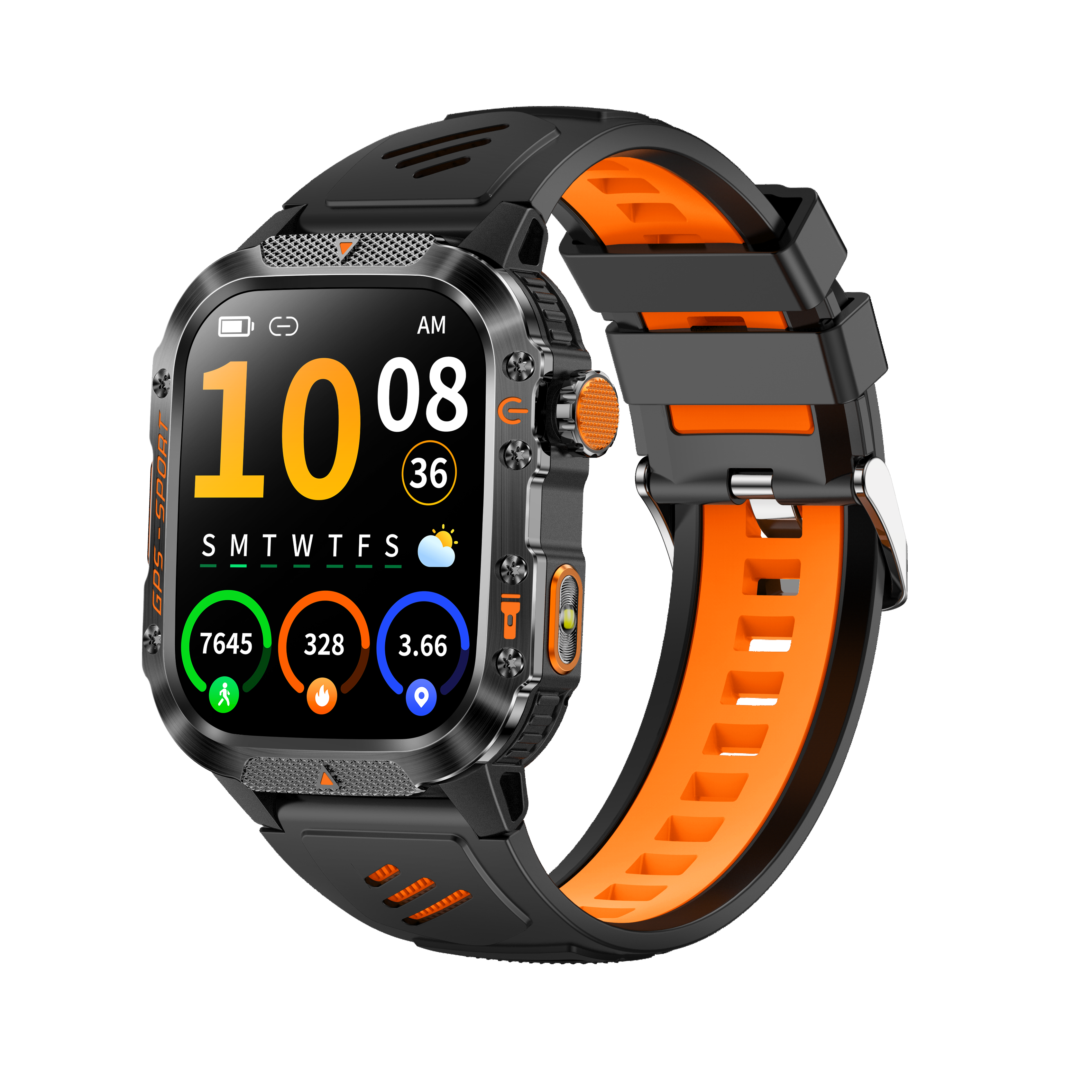 Silicone noir + orange