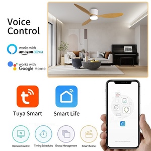 现代装饰高速吊扇价格静音52英寸wifi最佳带灯低调吊扇 - Product Image 2