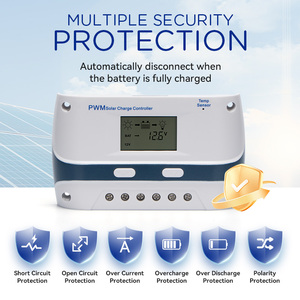 Regulador solar inteligente personalizado, regulador solar integrado 10a 20a 30a 40a 50a 60a 12v <span class=keywords><strong>24v</strong></span> 36v 48v <span class=keywords><strong>pwm</strong></span> controlador do carregador solar