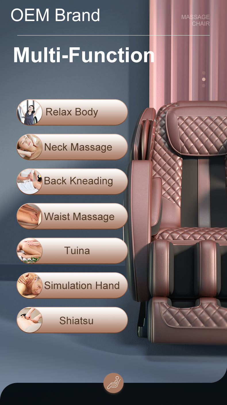 Jare V6 Luxury Automatic Shiatsu Kneading Cheap New Design Electric Zero Gravity Heated Home Body Care 4D Massage Chair