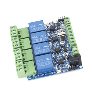 Modbus-Rtu 4 canali optoaccoppiatore isolamento 12V relè modulo interruttore Modbus RTU relè interruttore di uscita RS485/TTL comunicazione