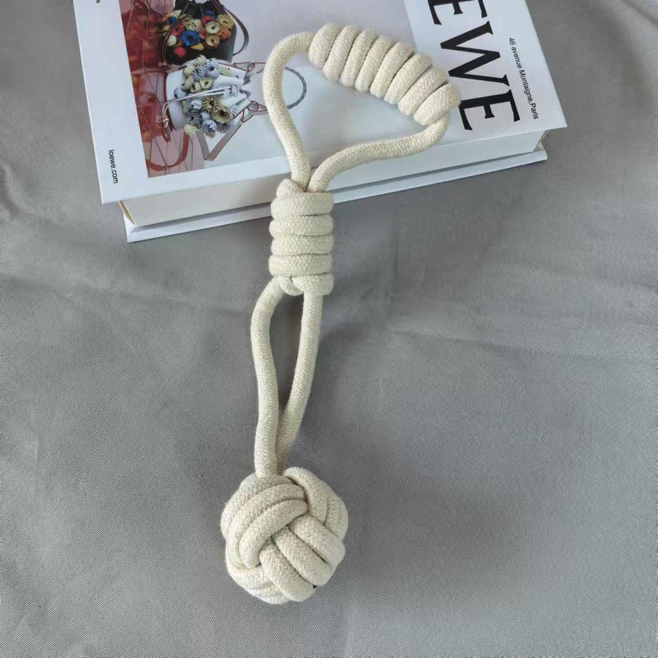 Off-white hand-pulled rope knot 30cm 80g