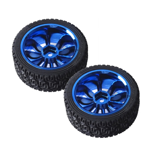 Rueda de goma de 65mm, modelo RC, neumático alargado, acoplamiento de cobre, conexión hexagonal para Arduino, chasis de coche inteligente DIY