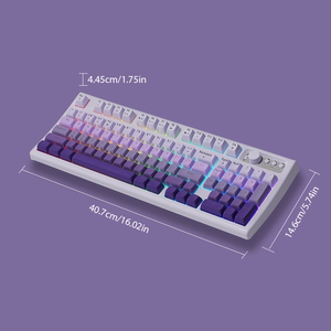 EWEADN bàn phím máy tính xách tay văn phòng chơi game Bàn phím máy tính xách tay 95% PBT đèn nền RGB bàn phím gõ êm chống bắn tung tóe trục Kailh mới - Product Image 6