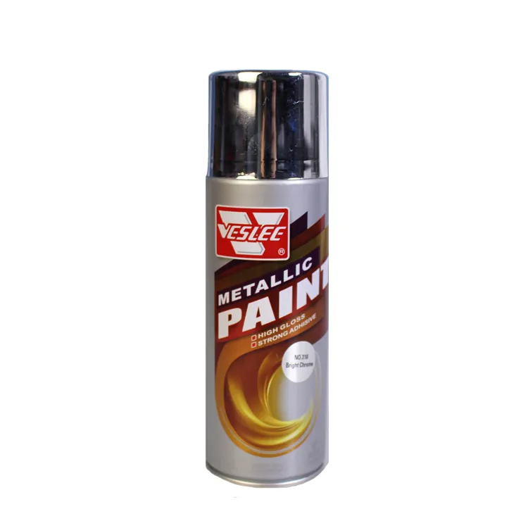 Spray aérosol multi-usages à séchage rapide Peinture chromée miroir argenté pour plastique et métal