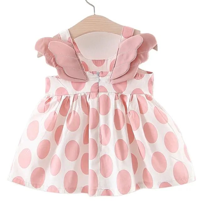 Fairy Pink Polka Dot Silk Slip Dress para niña con alas Compra a granel de China con precio bajo en el sitio web de Ebay China