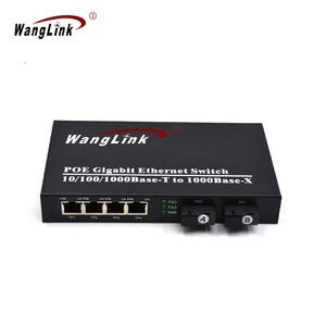 Wanglink สวิตช์ POE เครือข่าย2FO 4RJ45 1.25G 48V,พร้อมไฟเบอร์2SC + พอร์ต10/100/1000Mbps 4พอร์ต IEEE 802.3 Af/At กล้อง IP อีเธอร์เน็ต - Product Image 4