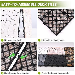 Bất động đá tự nhiên làm vườn ngoài trời thân thiện với môi vuông lồng vào nhau chắp vá gạch lát sàn - Product Image 5