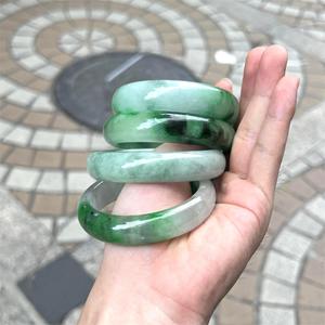Toptan doğal gerçek Myanmar yeşim Jadeite Jasper yeşim yetişkin bileklik Piaohua Charm bilezik bilezik - Product Image 3