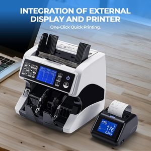 银行级点钞机混合面额带外部显示 + 打印机一值计数 - Product Image 2