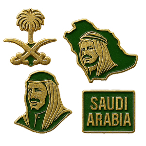 Free Design Wholesale Custom Saudi Logo <strong>3M</strong> Enamel Pin <strong>Badge</strong> Personalized Metal Sticker for Phone - Product Image 6