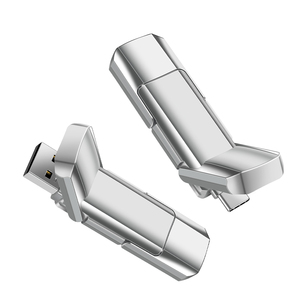 热销金属型u盘双接口Otg u盘4gb-128gb设计cle u盘旋转定制OEM标志 - Product Image 1