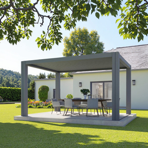Benzersiz tasarım alüminyum 4x5 su geçirmez Easy lüks açık lüks kolay montaj ile Gazebo bahçe dekorasyon için kemirgen geçirmez - Product Image 1