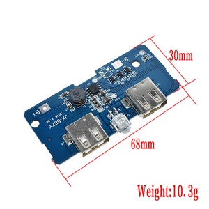 5V 2A 18650電源バンク充電モジュール充電回路基板ステップアップ電源モジュールデュアルUSB出力1A入力 - Product Image 5