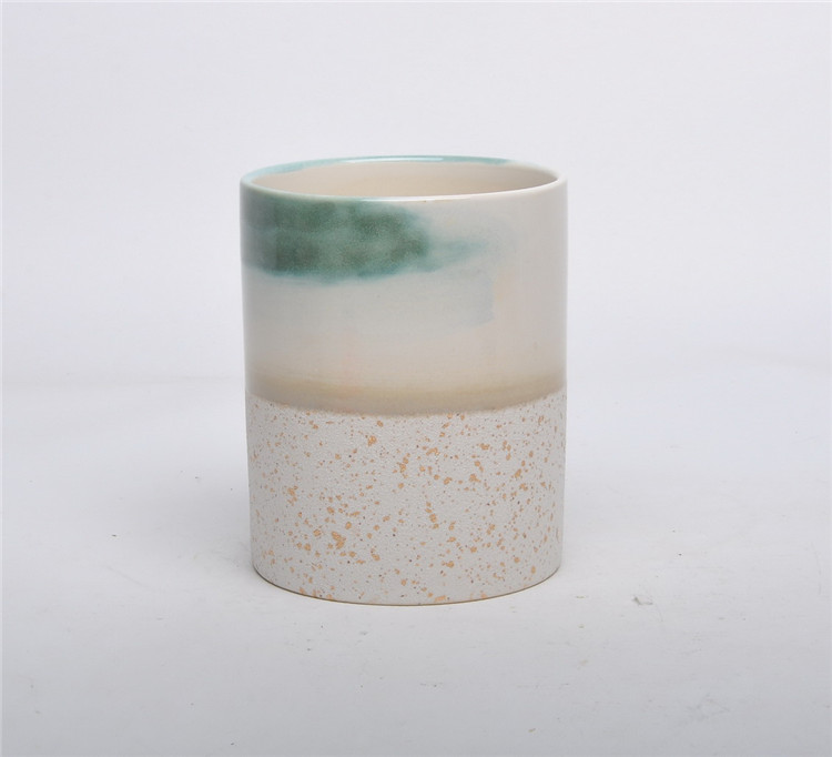 Hot sale european candle holder tea light holder ceramic candle canister for gifts and crafts