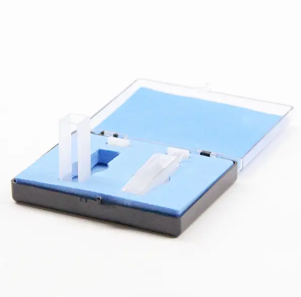 High quality lab use 2 way glass sample cup four sides Quartz cuvette cup for visible spectrophotometer