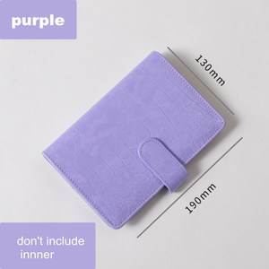 A6 Macaroon Diary Notebook <strong>6</strong> Ring Binder with PU Leather Cover Colorful Cute Pockets Loose-leaf <strong>Hardcover</strong> Style - Product Image 6