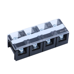 TC604 TC Series <strong>Fixed</strong> Screw <strong>Terminal</strong> <strong>Block</strong> TC-60A 4 Ways 600V Wire Connectors Electric Barrier Screw <strong>Terminal</strong> Strip - Product Image 1
