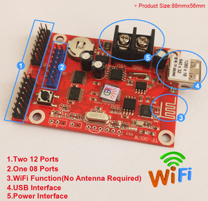 TF-S6UW0 led display screen control card porta USB e wifi led scheda controller a colori singola e doppia per interni ed esterni - Product Image 6