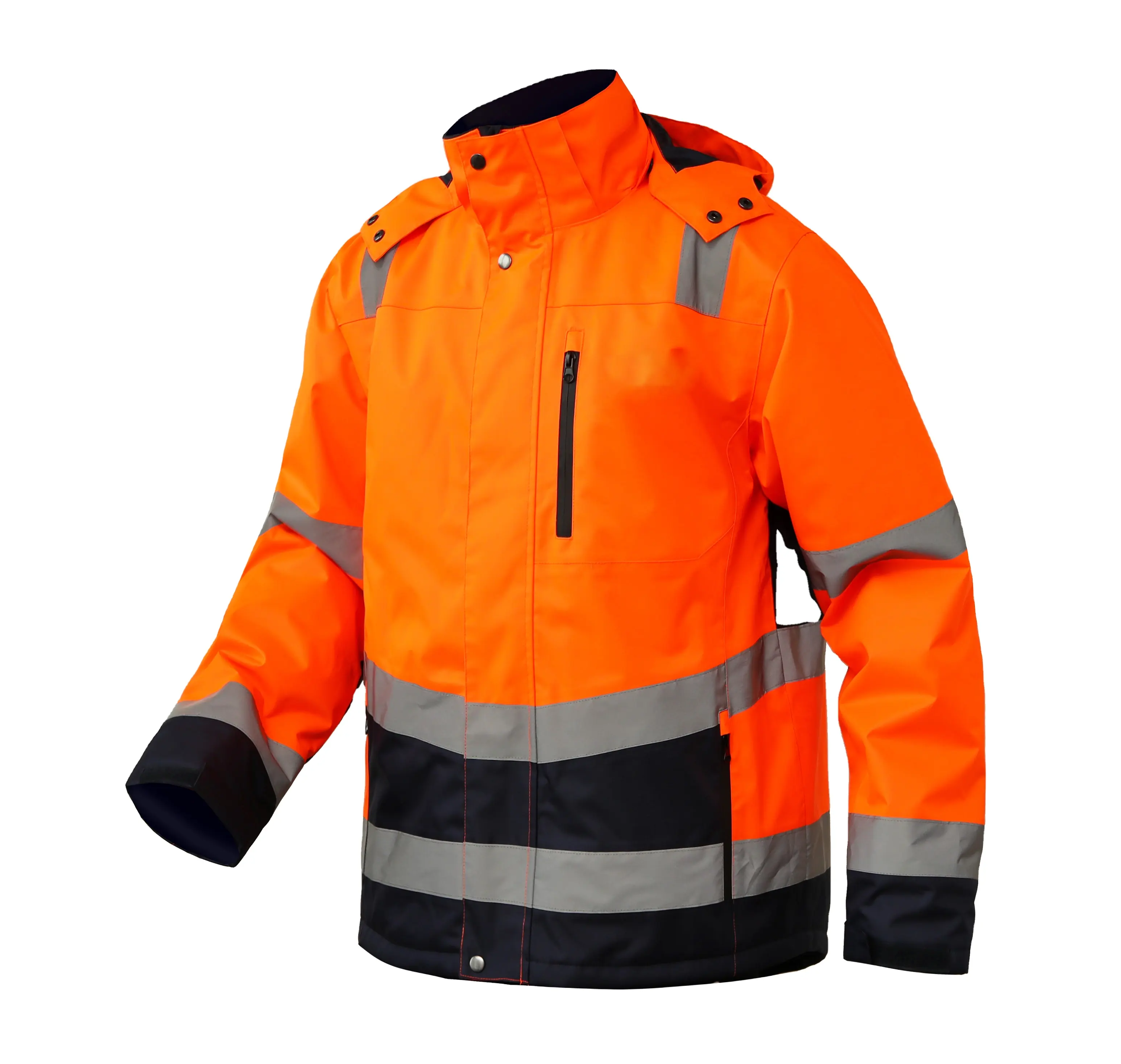 Giacca bomber Hi vis giacca antinfortunistica da lavoro Hi-Vis giacca riflettente bicolore ad alta visibilità da uomo