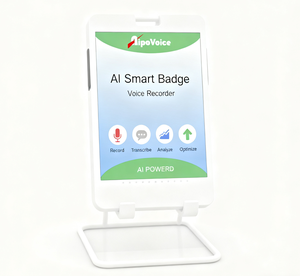 Aipovoice aip25001 ai 4G huy hiệu thông minh cuộc họp ghi âm USB sạc MP3 định dạng thời gian dài ghi âm Dây buộc loại phiên mã - Product Image 1