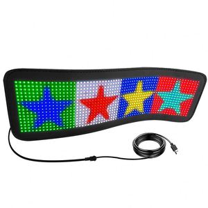 แผงไฟ LED แบบยืดหยุ่นได้สำหรับโฆษณาแผงไฟ LED แบบอ่อนแสดงข้อความเคลื่อนไหวดิจิทัลเต็มรูปแบบแอปโปรแกรมได้ไฟทิกเกอร์ LED - Product Image 3