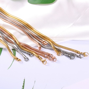 Latest <strong>Chain</strong> Designs Customized Fashion Simple Design High Quality Stainless Steel Soft Round Snake <strong>Chain</strong> for Men Women - Product Image 6