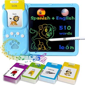 Konuşma flaş kartları yazma tableti kız 2 3 4 5 6 yıl çizim yürümeye başlayan öğrenme alfabe numarası konuşma tedavisi otizm duyusal oyuncak - Product Image 6