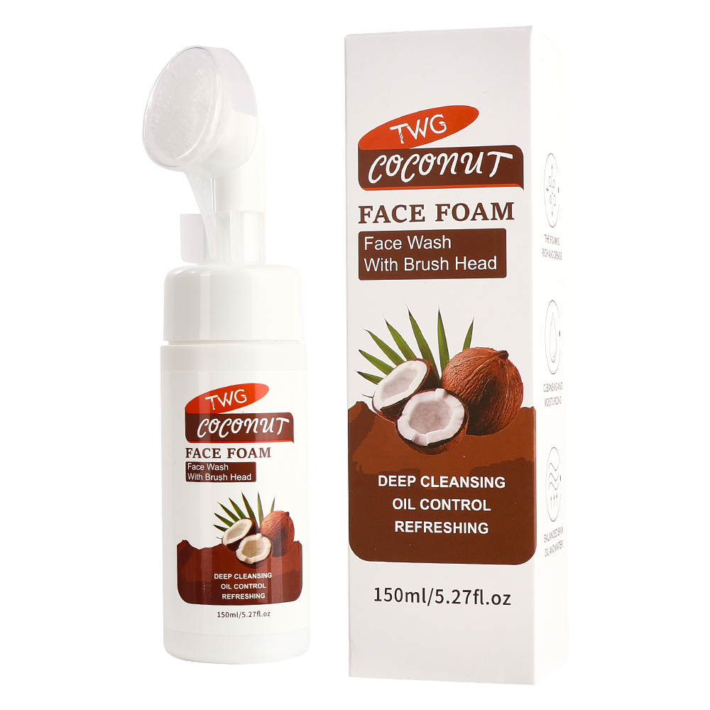 5691 TWG Nettoyant Visage Moussant à la Noix de Coco avec Tête de Brosse 150ml