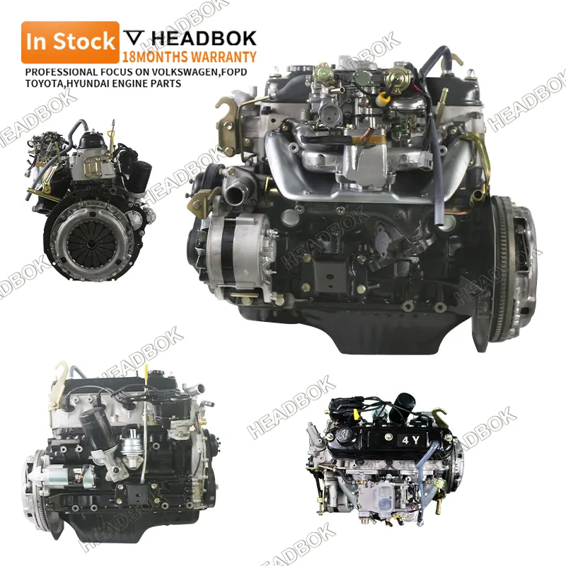 HEADBOK Auto Engine Assembly Motor 4Y For Toyota Hiace Hilux Petrol engine