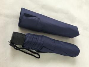专业工厂旅行尺寸三折防水Pongee面料，提供防紫外线伞