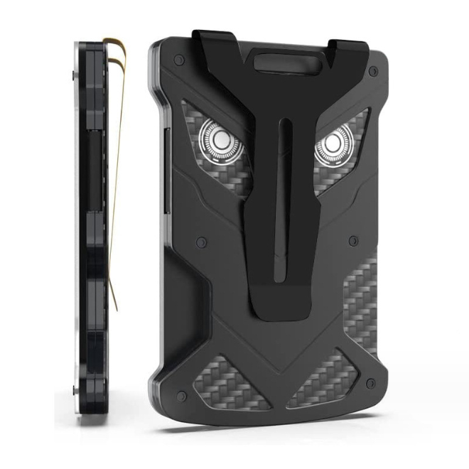 Porte-cartes noir avec clip noir