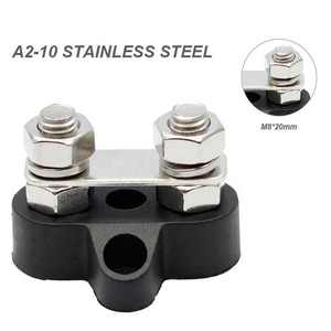 DC48V 80A <strong>BusBar</strong> M8 Heavy Duty <strong>Dual</strong> Bus Bar Terminal Block Power Stud Battery Bus Bar Connector for RV Boat Truck - Product Image 3