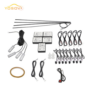 Yosovlamp akrilik gizli ortam ışığı diş olmadan araba LED iç ortam ışığı merkezi konsol ayak ses kontrol ışığı - Product Image 1