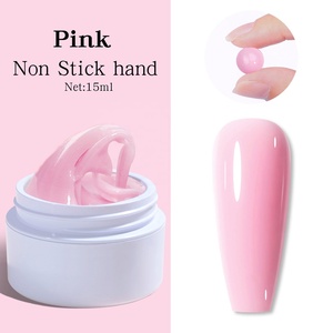 15ML Non Stick Hand Solid Extension Nail <strong>Gel</strong> <strong>Clear</strong> Nude <strong>Pink</strong> Extension <strong>Gel</strong> Rhinestone Private Label Glue <strong>Gel</strong> Easy to Operate - Product Image 3