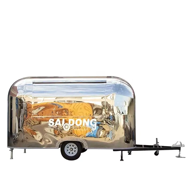 Chariot à thé mobile camion de nourriture camping-car remorque camion de nourriture rétro Airstream-ss45 rue bonbons cuisine mobile extérieure personnalisée